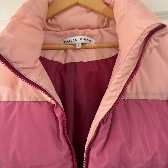 REBECCA MINKOFF Puffer Color Block Jacket Size Medium - Picture 2 of 14